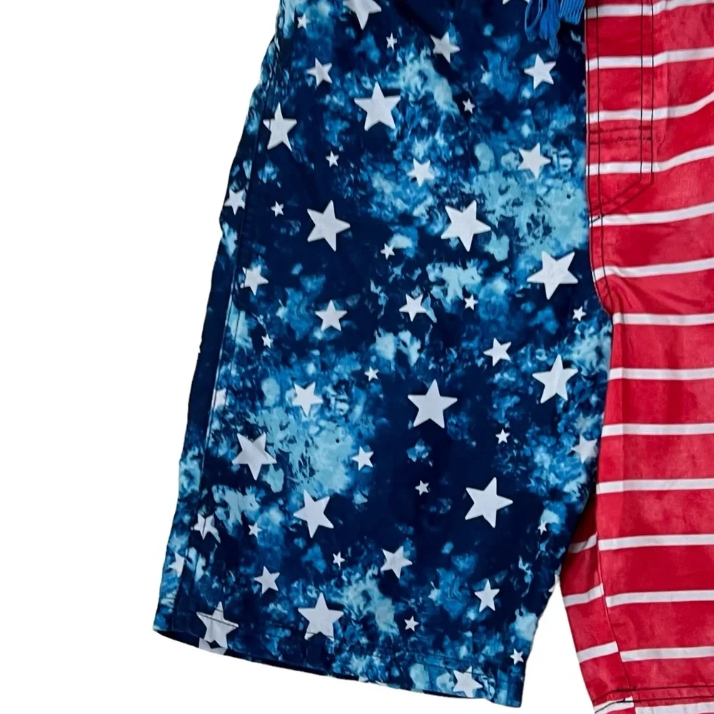 Cat & Jack | Patriotic American flag swim trunks boy’s size large 12/14